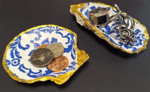 oyster shell trinket dish