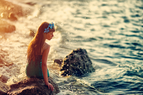 mermaid in the ocean