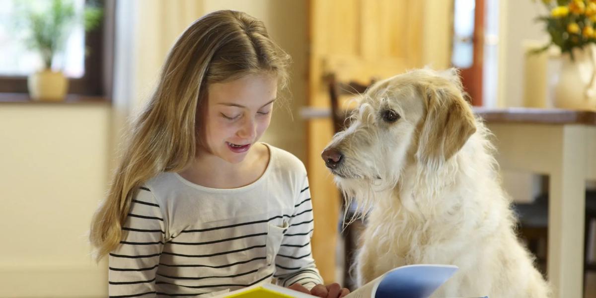 Reading to a dog